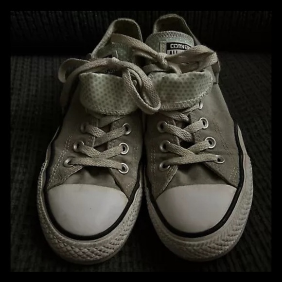 Converse Chuck Taylor Gray All Star Double Tongue Sneakers Size 9 - Picture 2 of 7